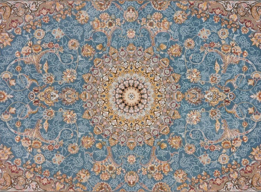 225万ノット！超高密度織 絨毯！本場 イラン産100×150cm‐200151