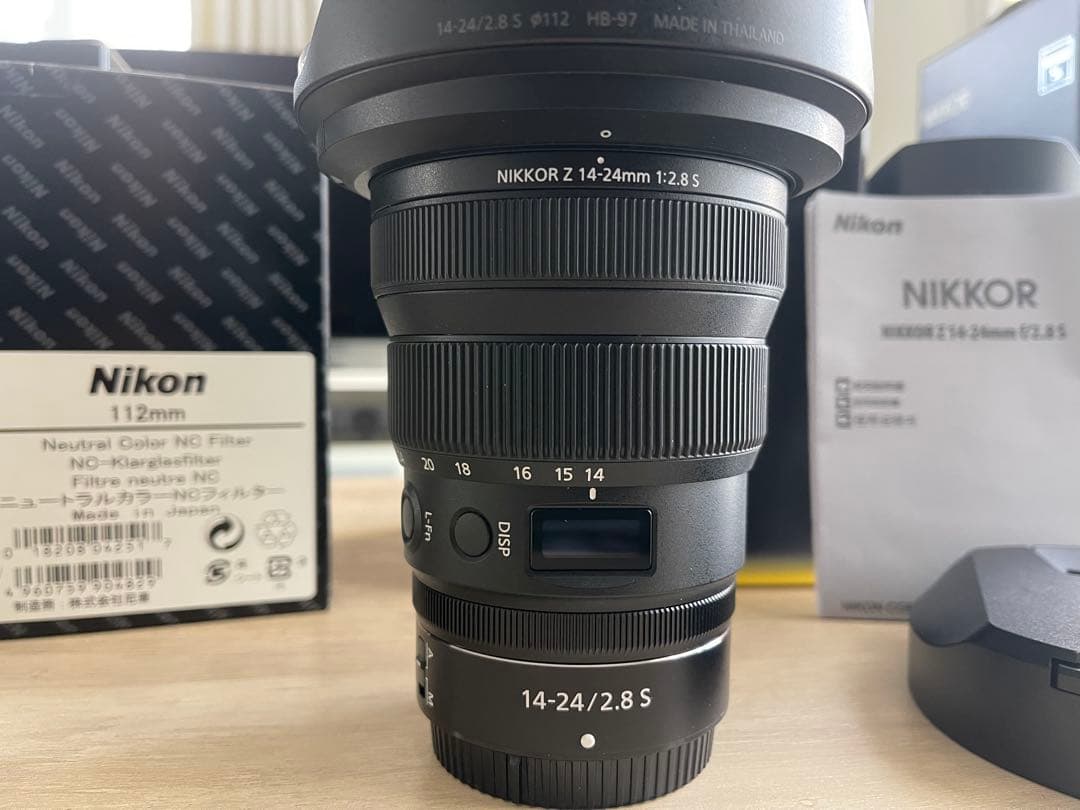 Nikon Z 14-24mm f/2.8 S 別売り112mmフィルター付き