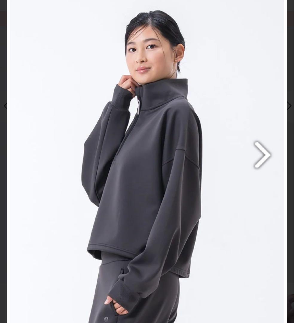 エアコンフォートハーフジッププルオーバー&ジョガーパンツ ブラック L