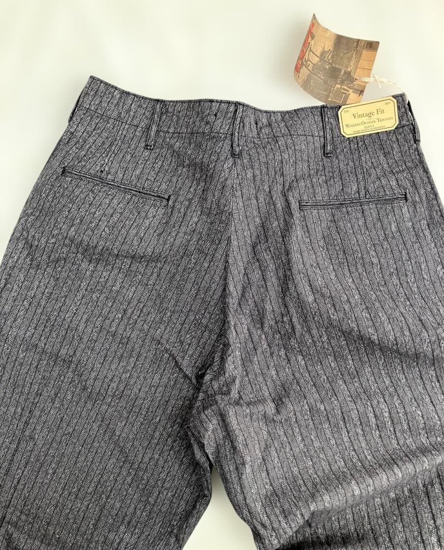 新品未使用　Wokers Officer Trousers　グレイヘリンボーン