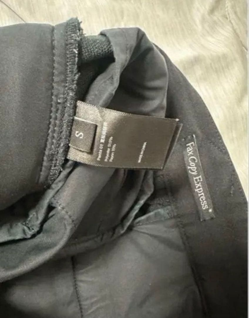 Fax copy express ワイドスラックス ブラック Sサイズ