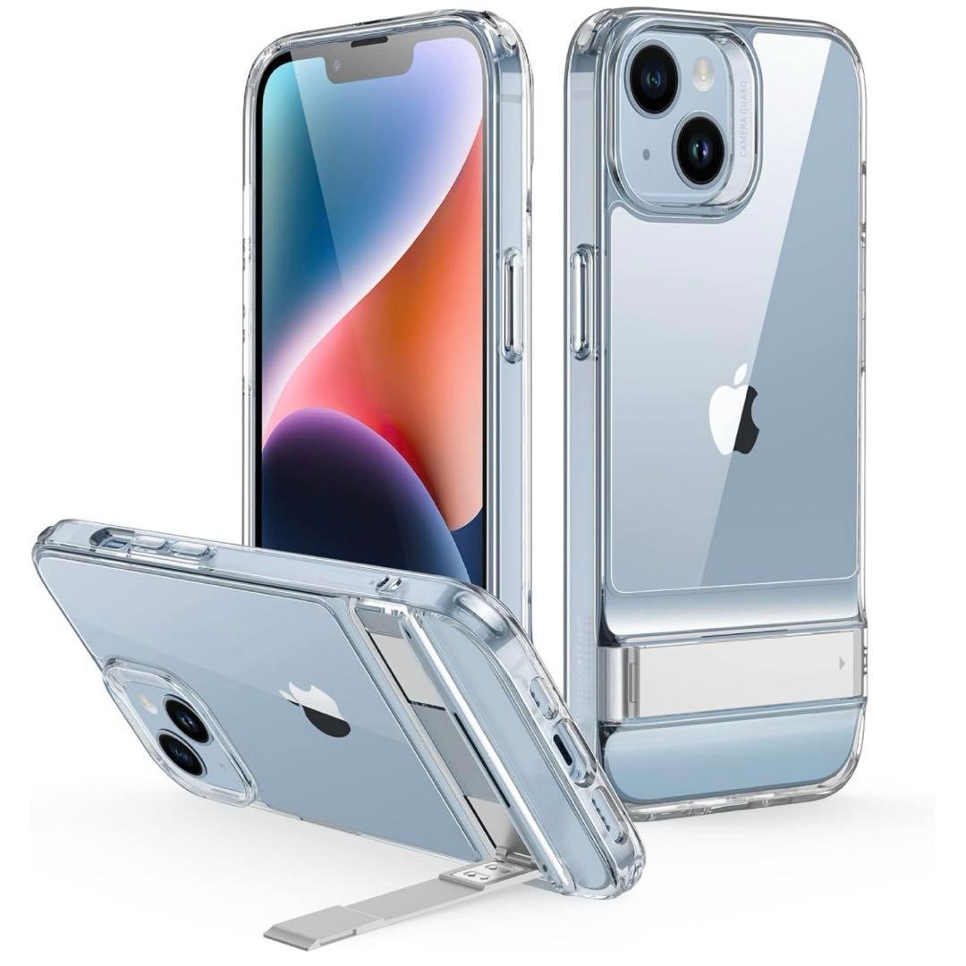 ESR iPhone 14 Plus ケース メタルキックスタン クリア