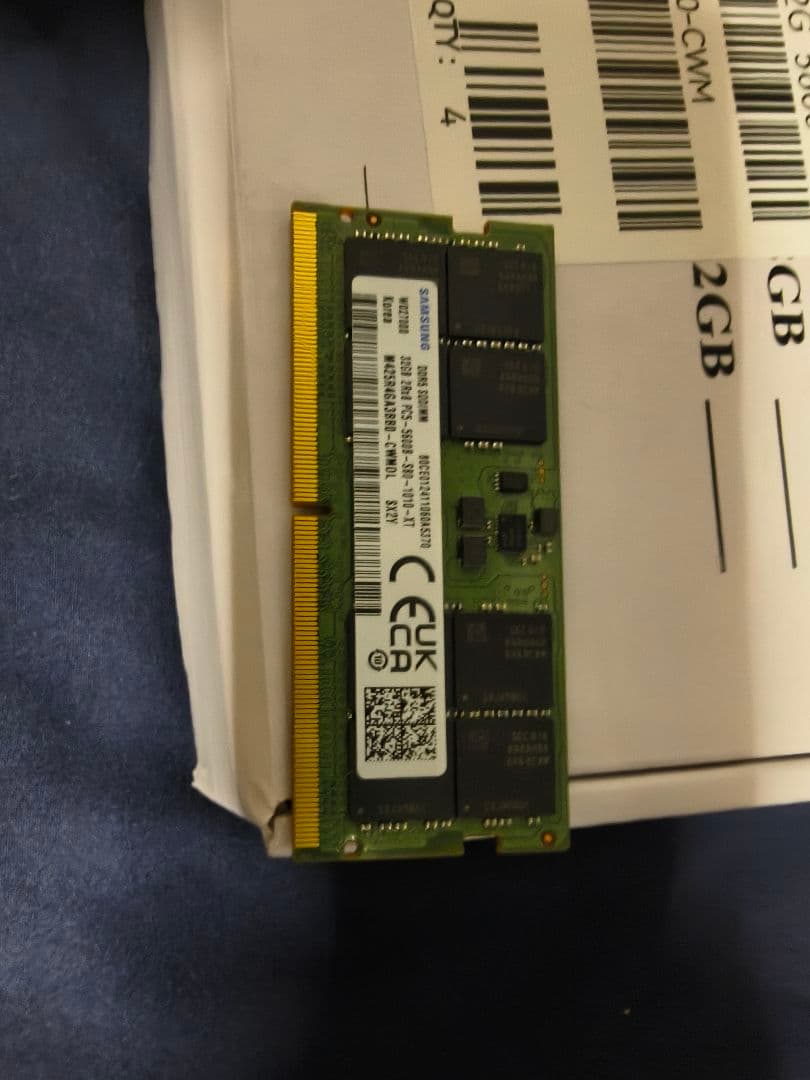 ノートPC用サムソン 32MB S.O.DIMM PC5-44800