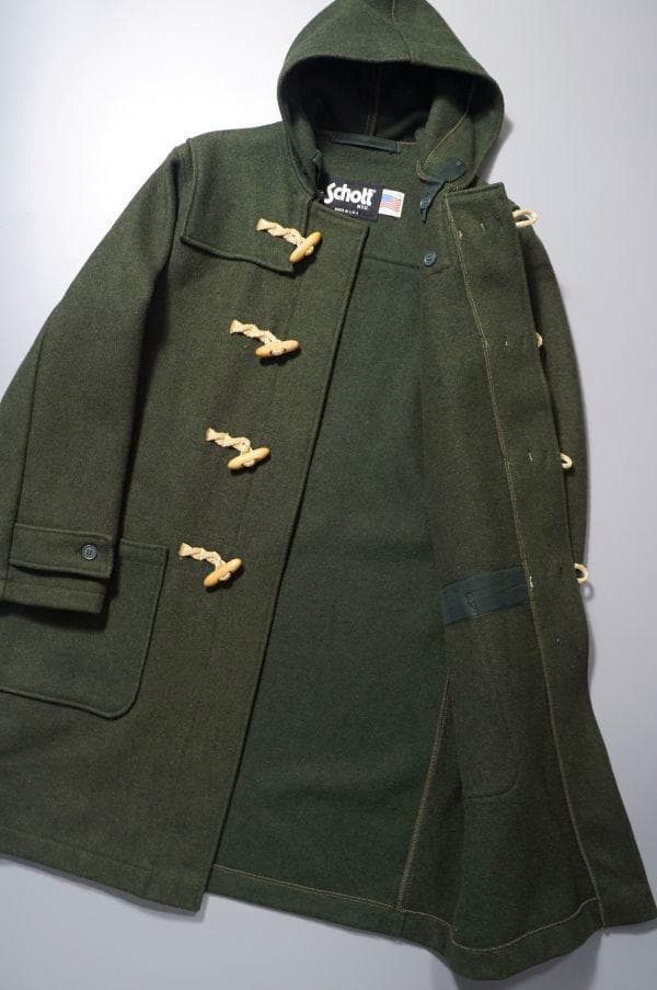 RARE Schott ショット ダッフルコート ウール L M ダークグリーン