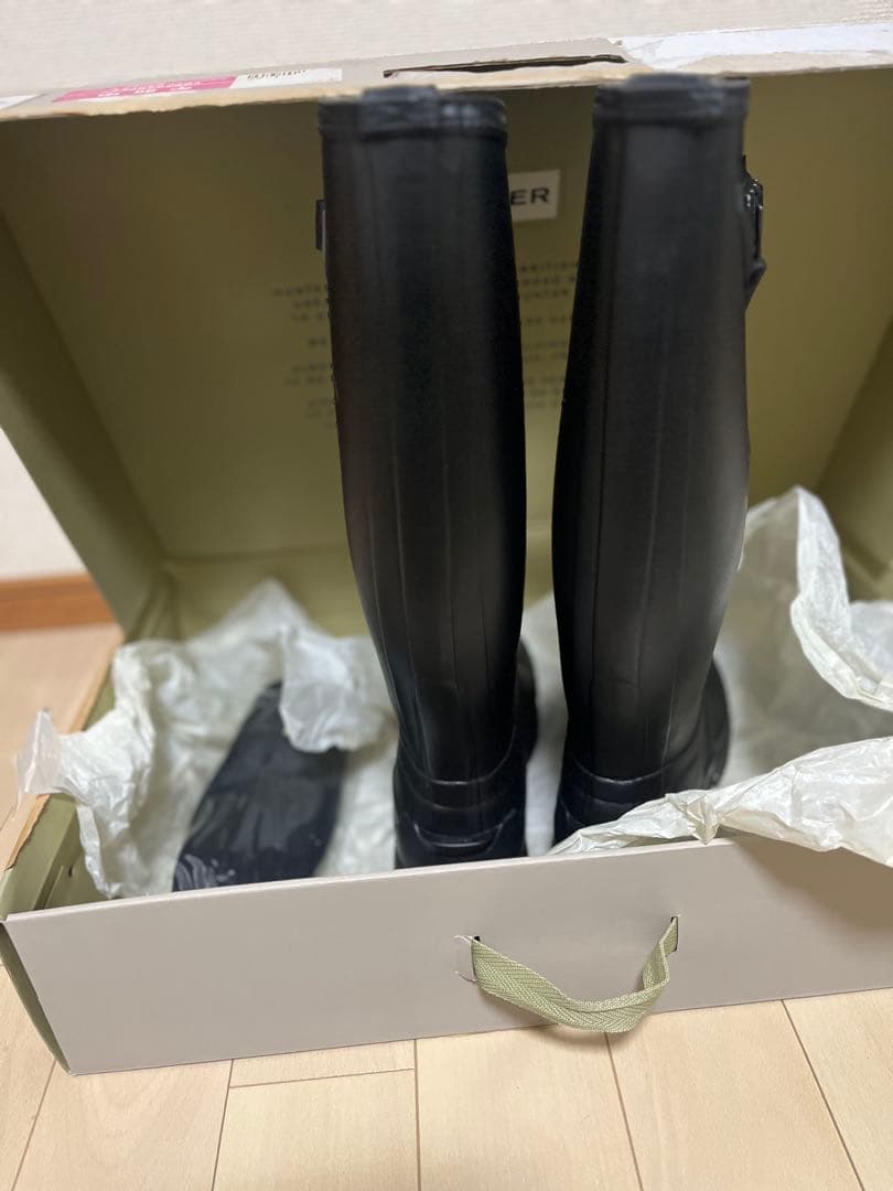 HUNTER レインブーツバルモラル　ネオプレーン　UK7 ブラック　希少モデル