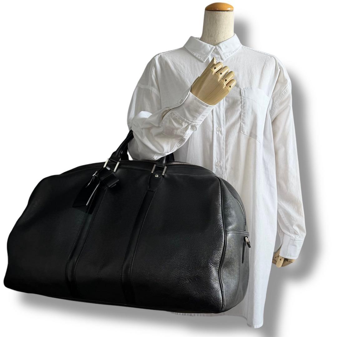 良品 ルイヴィトン タイガ レザー ボストン バッグ レディース キーポル55