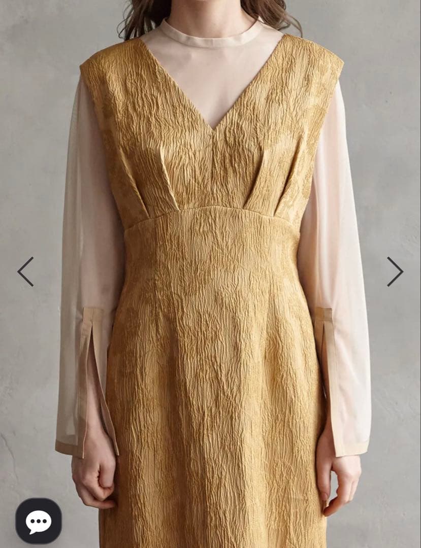 【AIMER】チュールブラウス付きジャカードIラインドレス