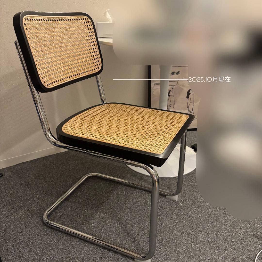 チェスカチェア風　ブラック　リプロダクト カンティレバー構造 チェア