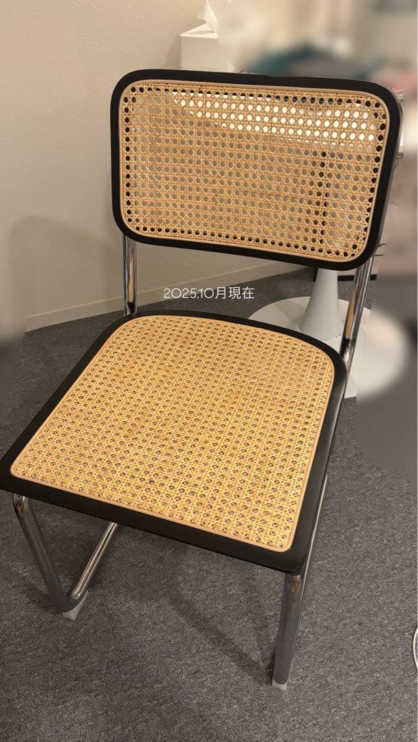 チェスカチェア風　ブラック　リプロダクト カンティレバー構造 チェア