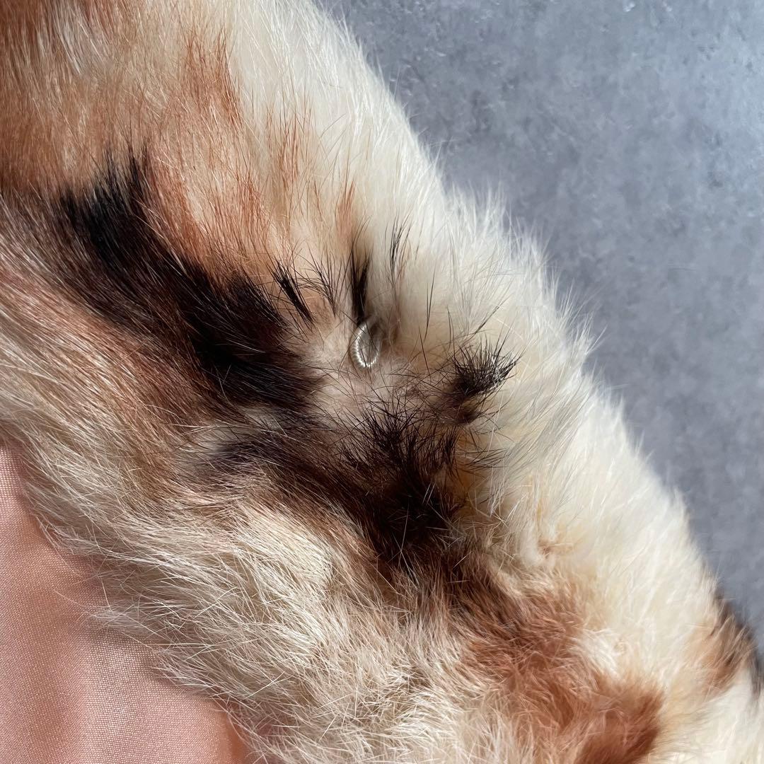 毛並み◎ 超希少❣️高級ミンク　本毛皮　ミンク　ファーコート　アニマル柄　着丈74