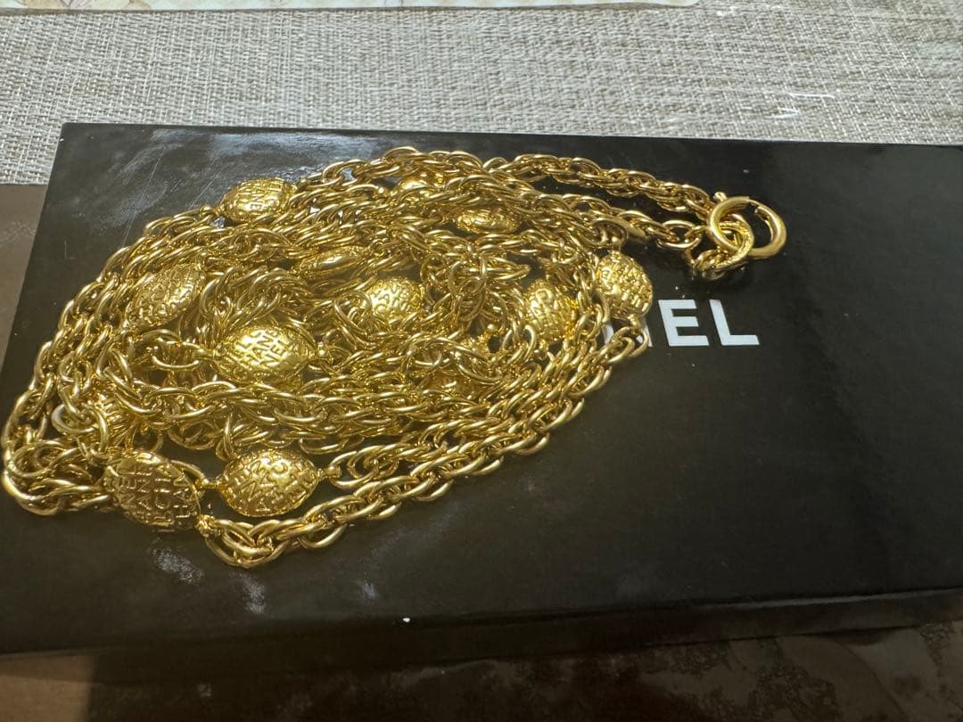 美品　シャネル　ネックレス　チェーン　ロング　ヴィンテージ　ベルト　CHANEL