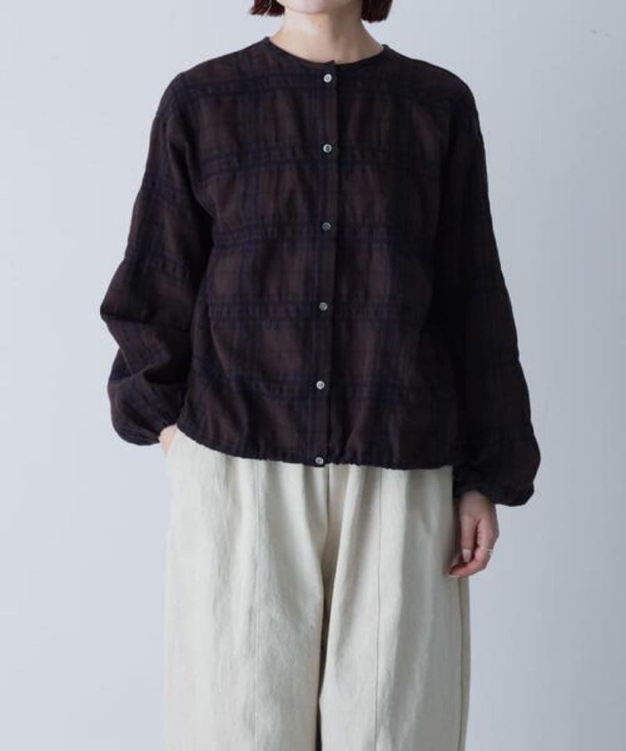 かぐれ　シャドーチェックドロストカーディガン未使用品