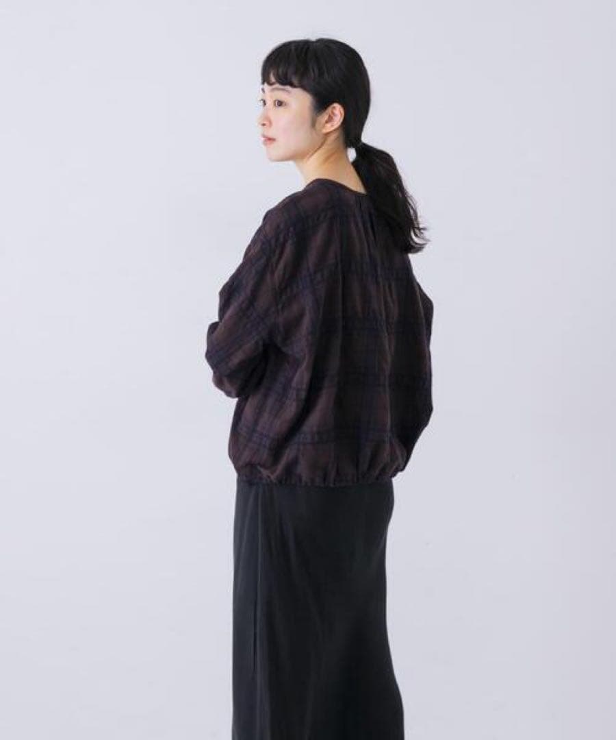 かぐれ　シャドーチェックドロストカーディガン未使用品