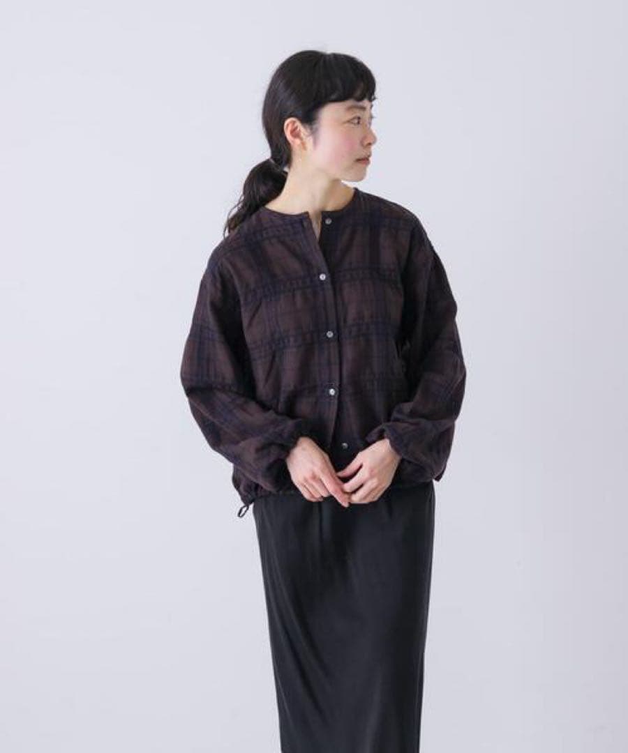 かぐれ　シャドーチェックドロストカーディガン未使用品