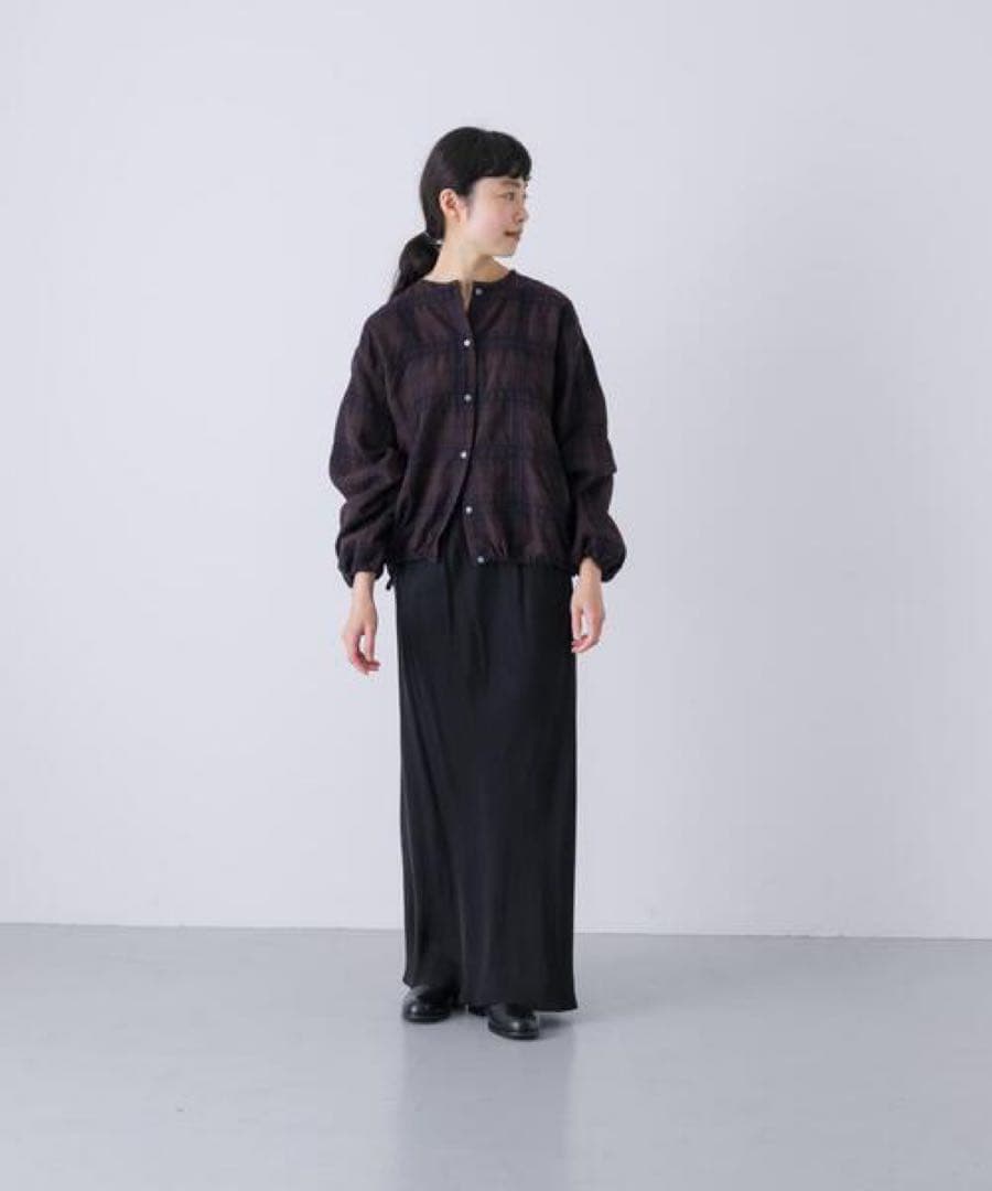 かぐれ　シャドーチェックドロストカーディガン未使用品