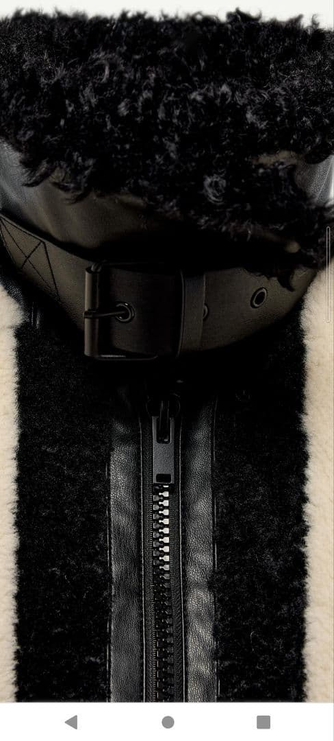 キャラメル ZARAパッチワークフェイクファージャケット