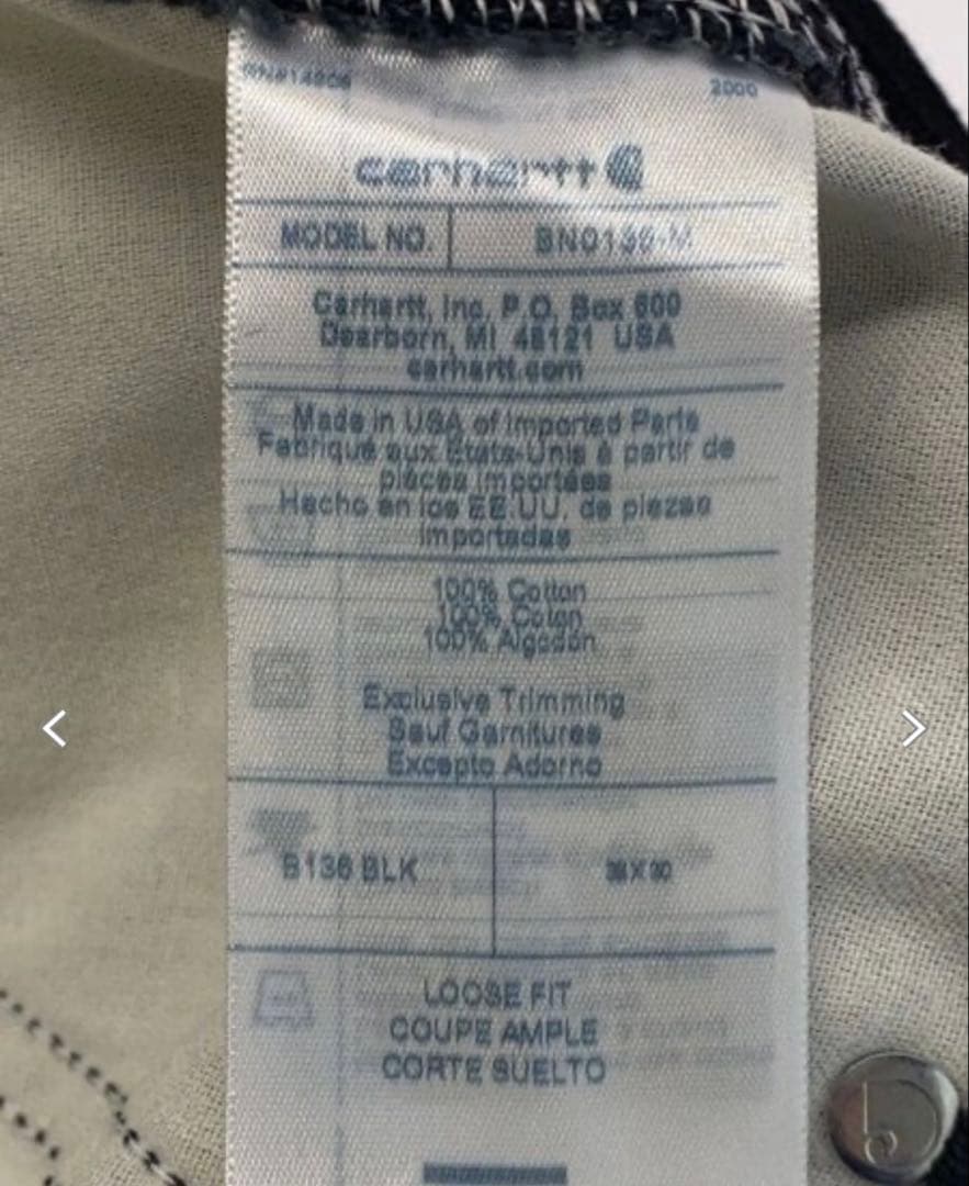 Carhartt ダブルニー USA製 w38×L30