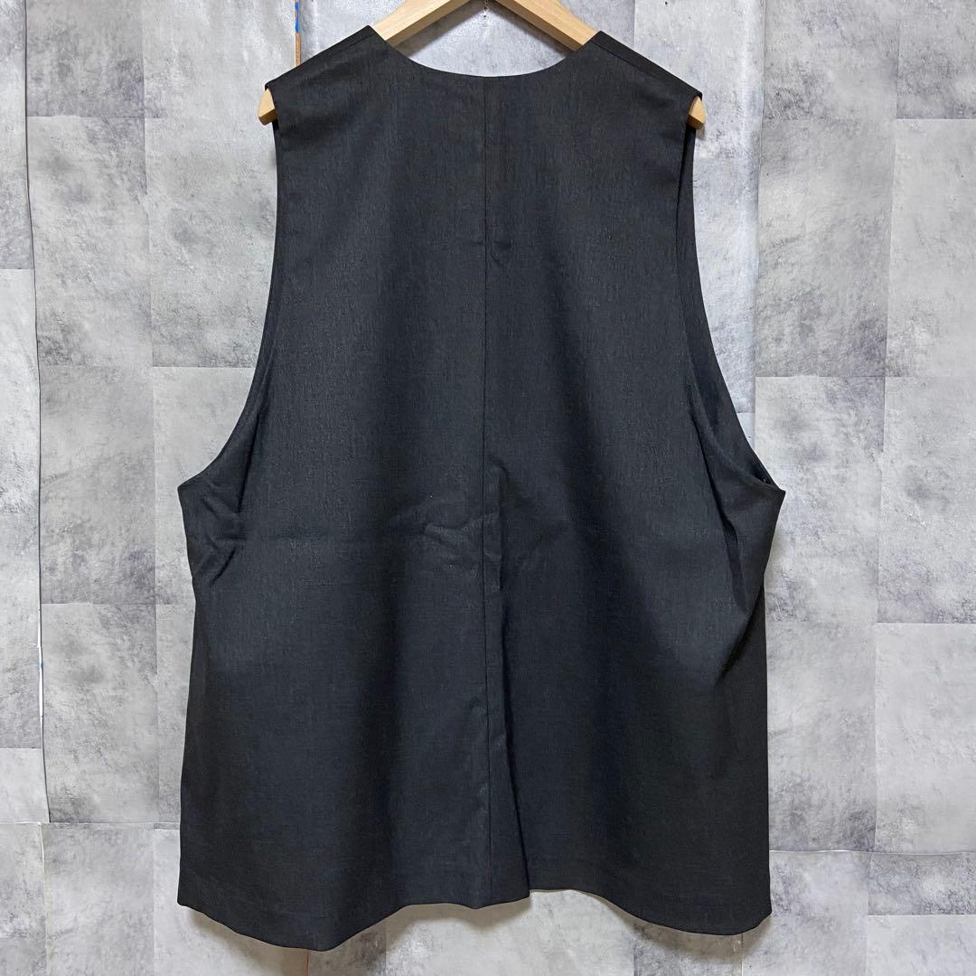 【mizuiroind】ディープVネックワイドベスト FREE チャコールグレー