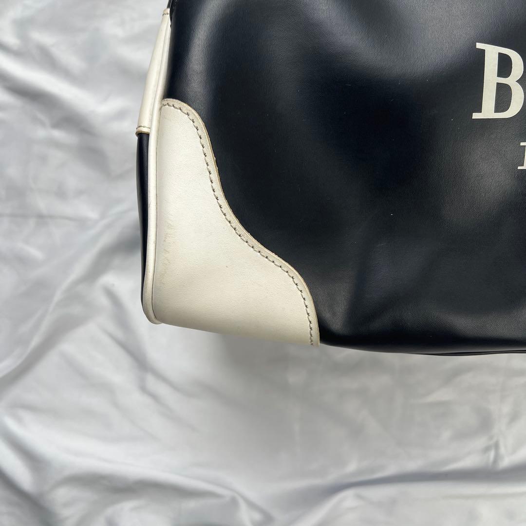 バッグ burberry black label big logo boston bag