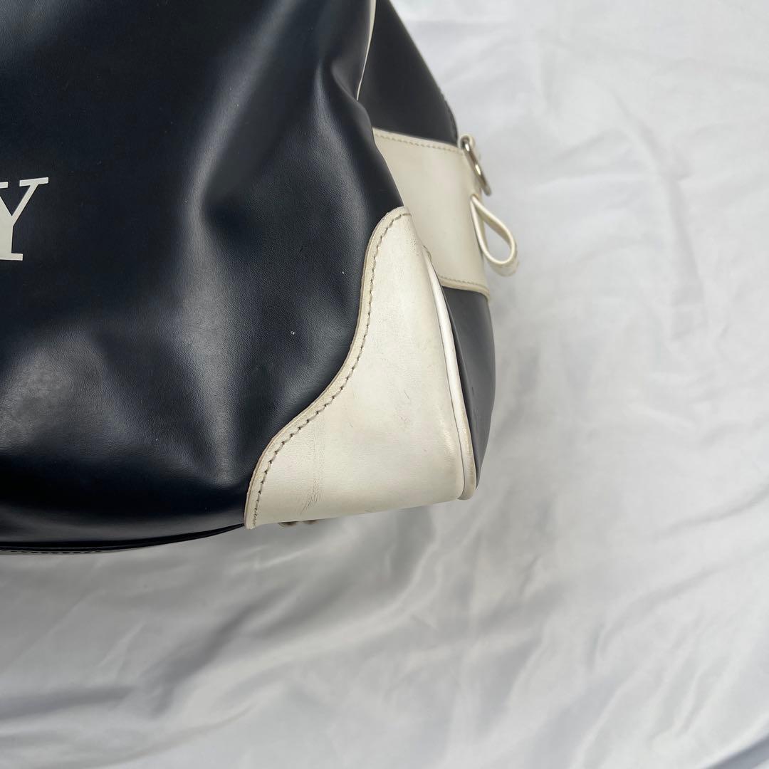 バッグ burberry black label big logo boston bag