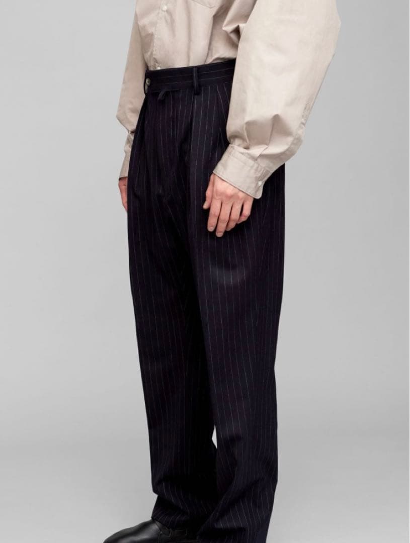 パンツ NEAT 140's Wool Pinstripe STANDARD NAVY