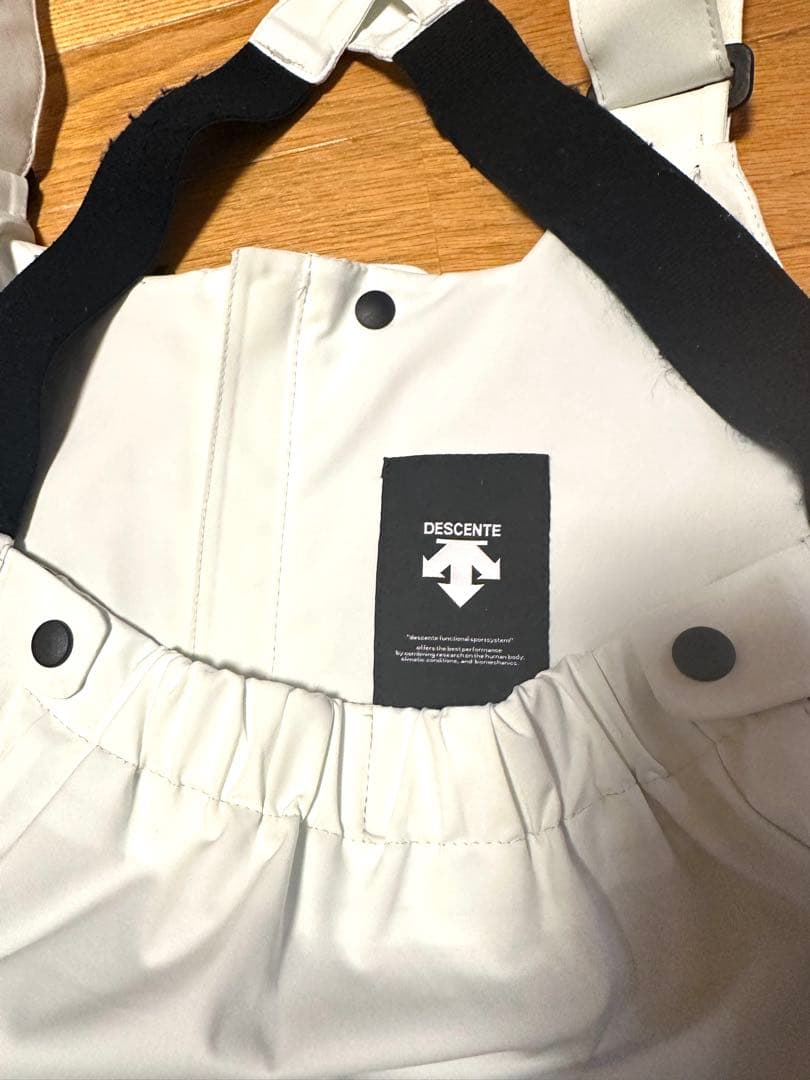 DESCENTE ホワイト スキーウェア オーバーオール