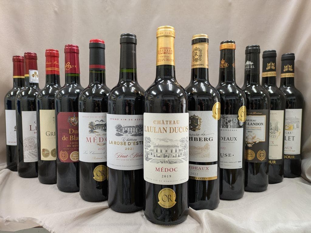 オーメドック1本,メドック2本含むボルドー金賞AO　赤 12本セット