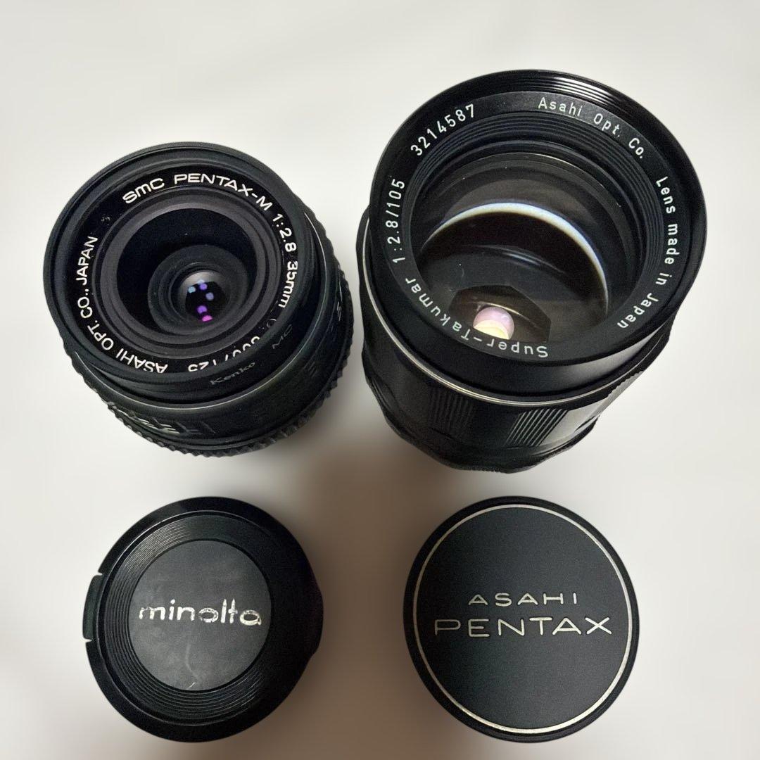アサヒペンタックス　古いカメラ6台＋レンズ4本まとめてセット