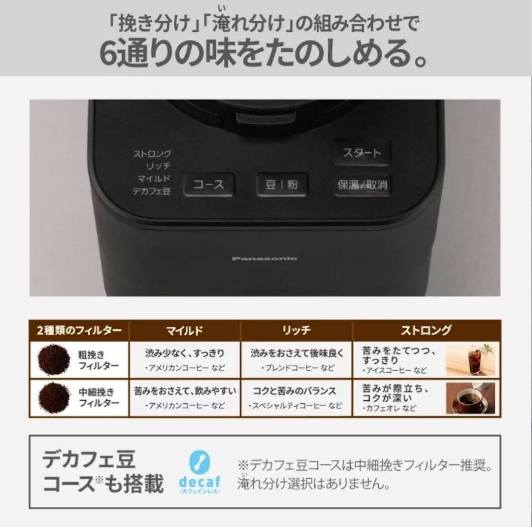 Panasonic NC-A58-K コーヒーメーカー ブラック