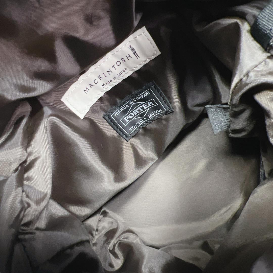 マッキントッシュ ポーター カモフラ 2WAYバケツバッグ 茶 黒 タンカー訳有