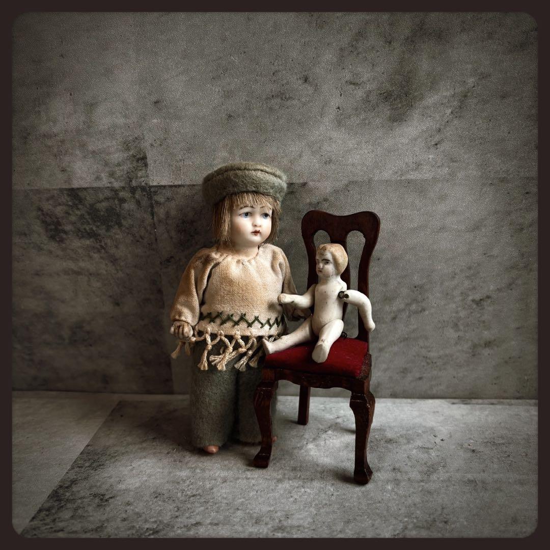 アンティーク 羊飼いの男の子 オールビスクドール ミニョネット