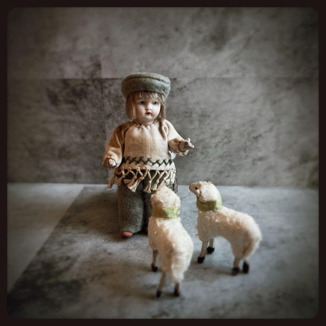 アンティーク 羊飼いの男の子 オールビスクドール ミニョネット