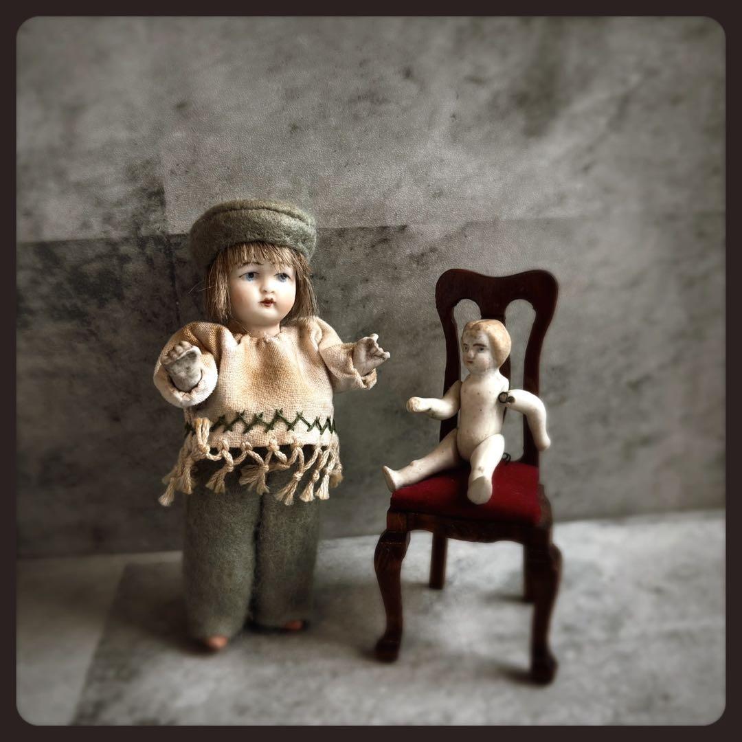 アンティーク 羊飼いの男の子 オールビスクドール ミニョネット