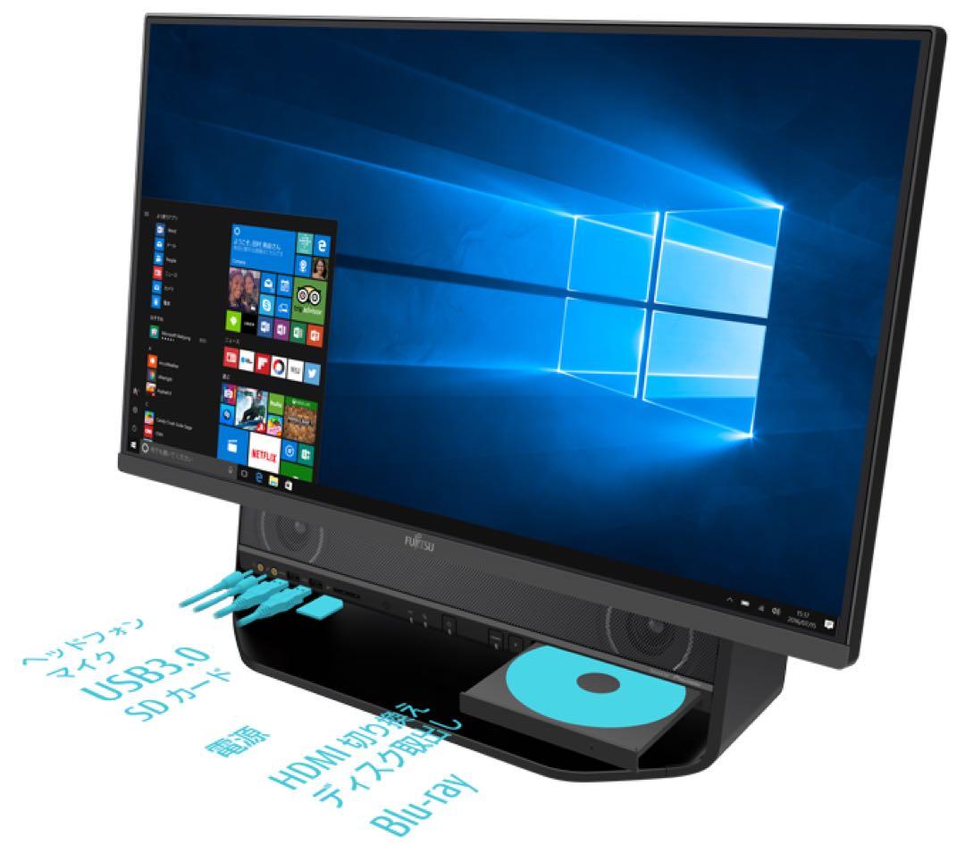 【美品ジャンク】27型ワイドデスクトップパソコン ESPRIMO FH90/A3