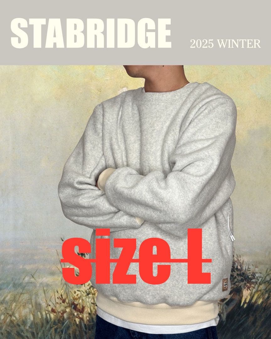 【新品 L】STABRIDGE ULTIMATE CREWNECK FLEECE
