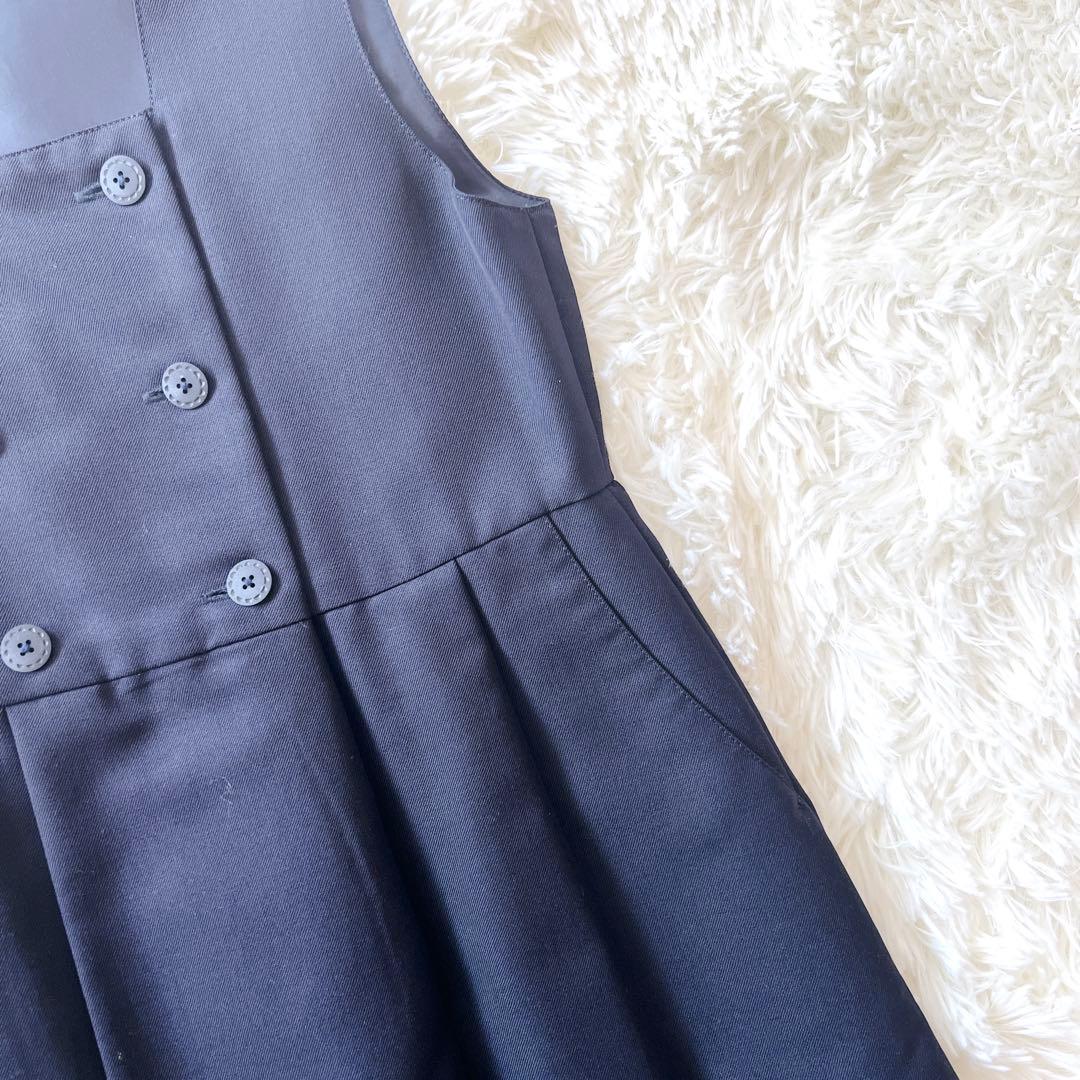 【美品】ファミリア フォーマル セットアップ スーツ　125 濃紺 アンサンブル