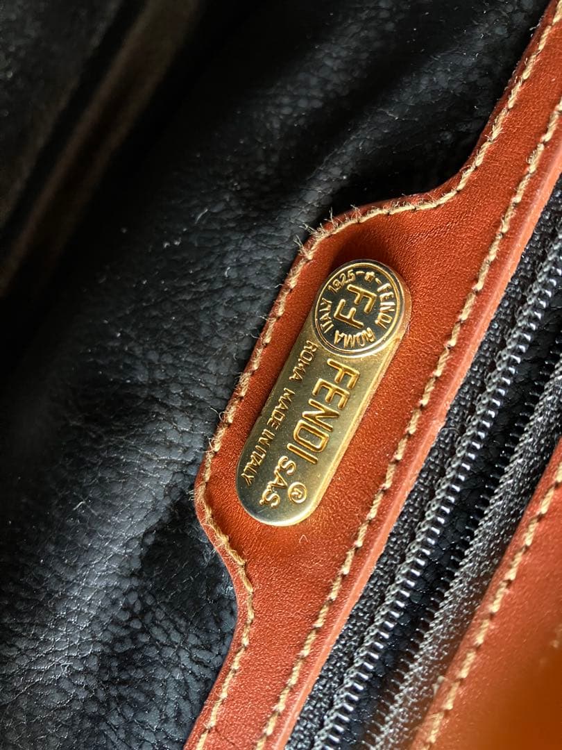 フェンディ【FENDY】ヴィンテージ　ペカン柄ミニボストンバッグ