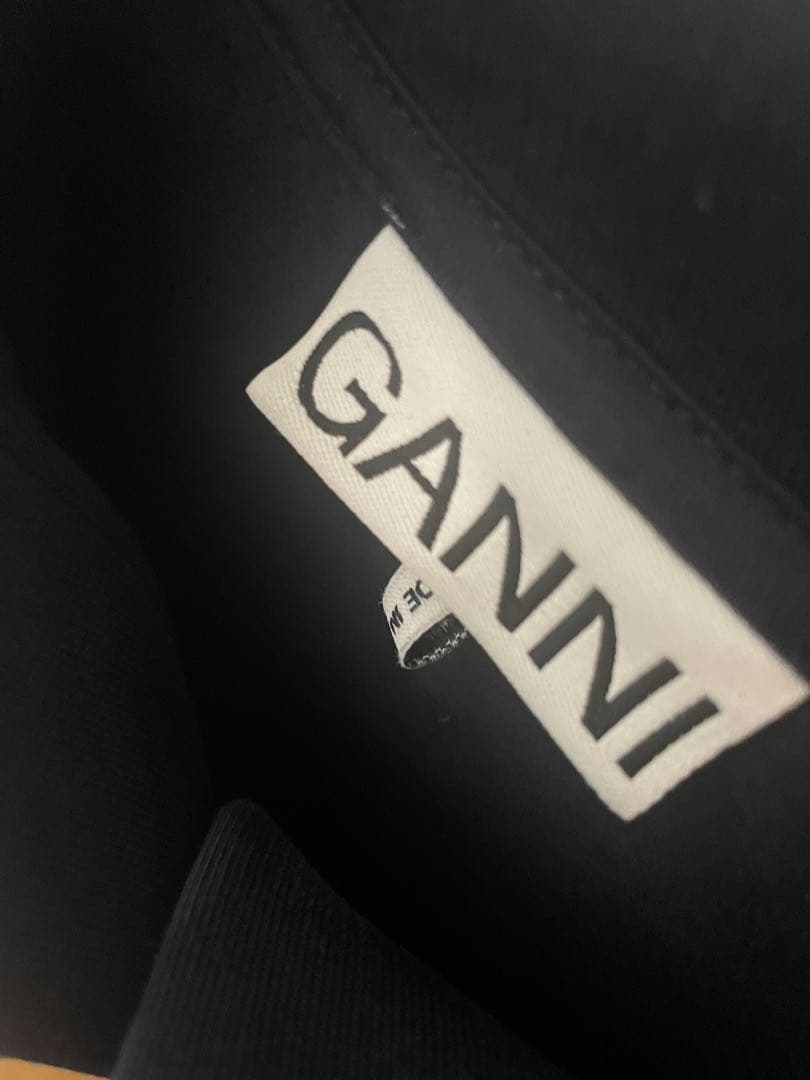 トップス GANNI Heavy Fleece Drop Shoulder Polo