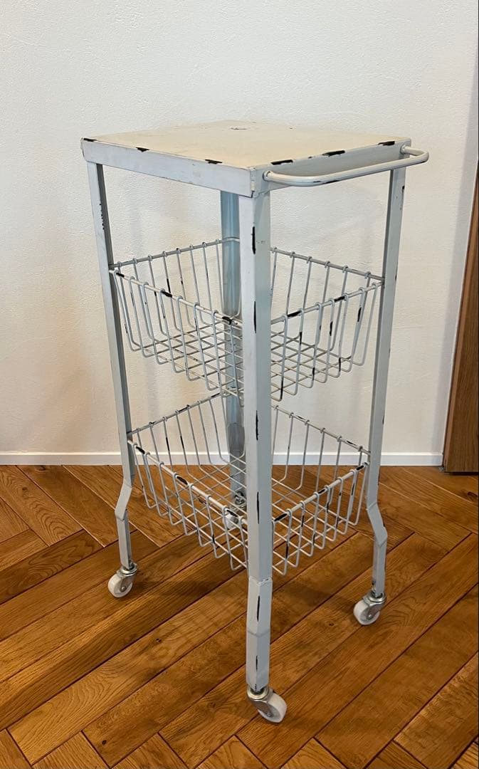 【シャビー キャスターワゴン／アイアンワゴン】