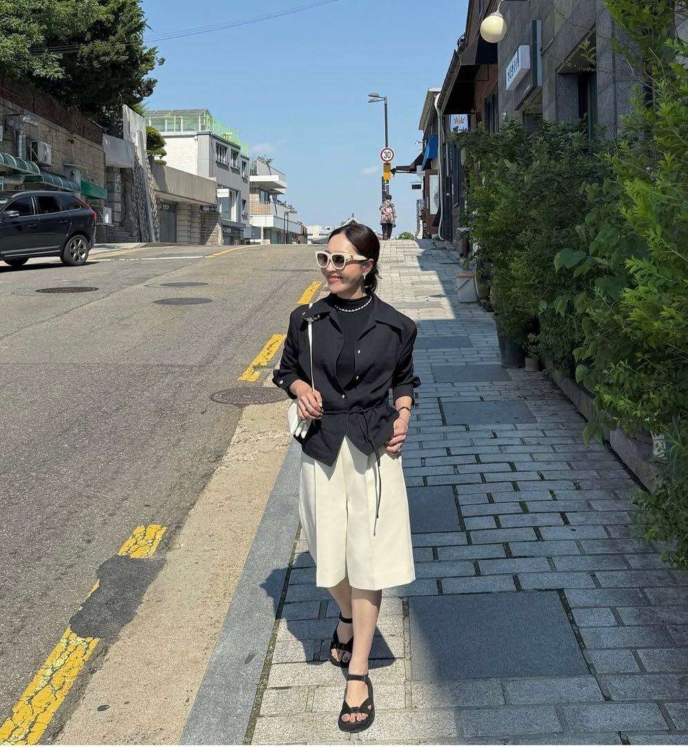 新品未使用　yonfa ヨンファ　バミューダパンツ　milk Sサイズ