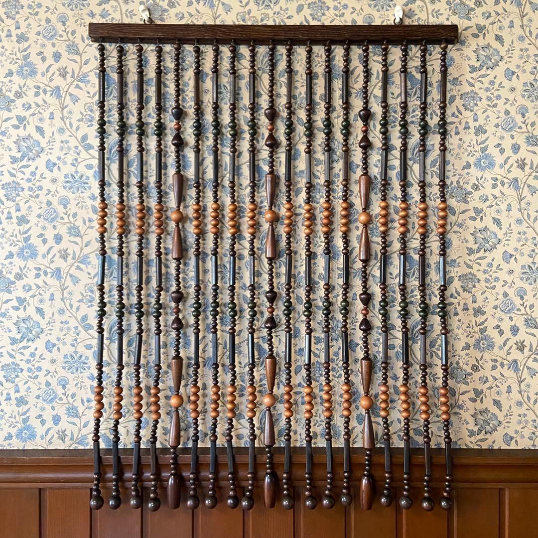 昭和レトロ　鳴子のれん　珠暖簾　珠のれん　当時物　美品