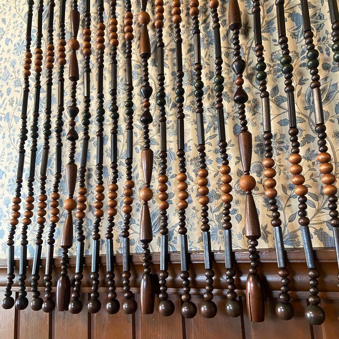 昭和レトロ　鳴子のれん　珠暖簾　珠のれん　当時物　美品