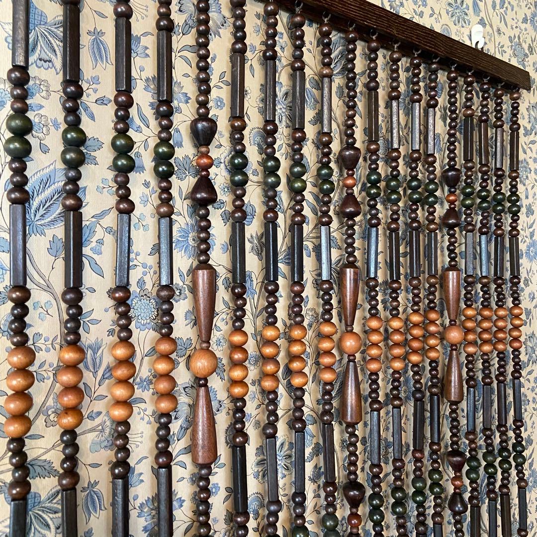 昭和レトロ　鳴子のれん　珠暖簾　珠のれん　当時物　美品