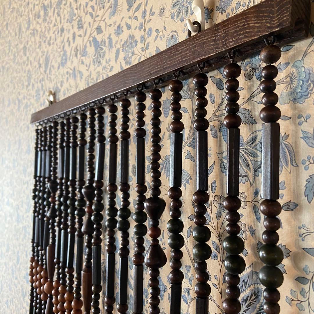 昭和レトロ　鳴子のれん　珠暖簾　珠のれん　当時物　美品