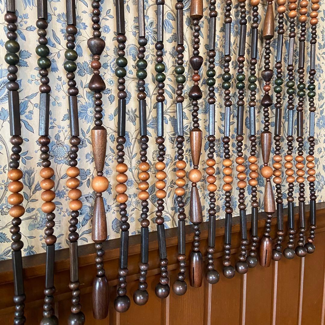 昭和レトロ　鳴子のれん　珠暖簾　珠のれん　当時物　美品