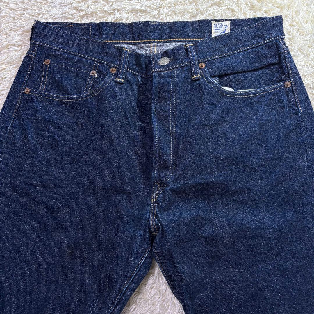 オアスロウ105★インディゴ　L◎5ポケットストレートデニム★