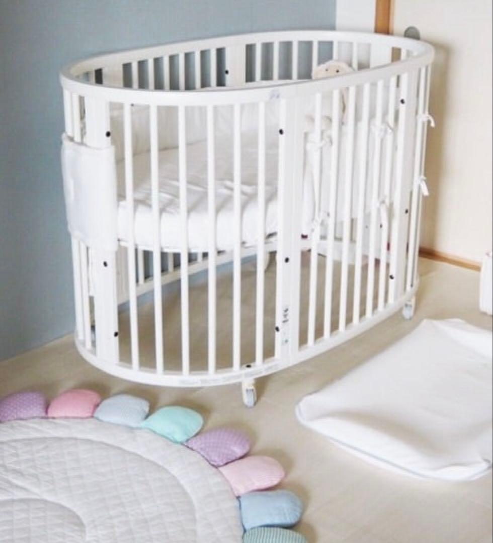 ストッケ スリーピー ベッドセット白 ミニに変更可ミニマットレス付 stokke