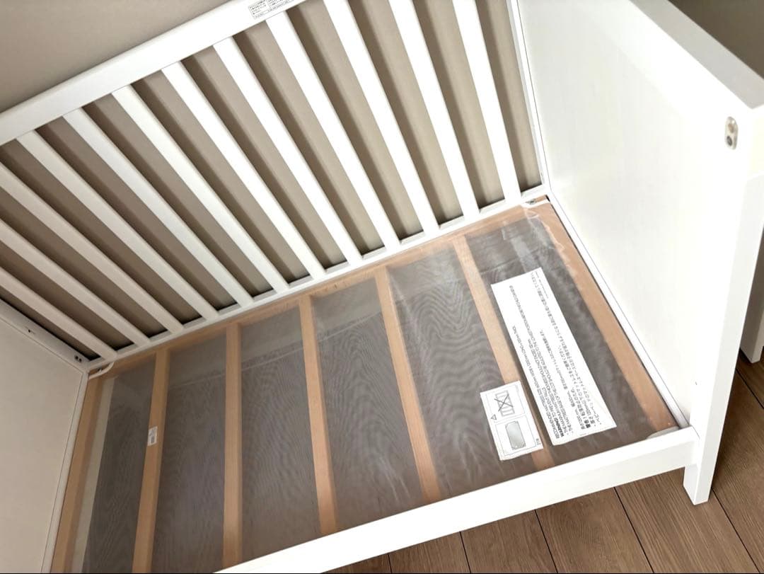 【IKEA】ベビーベッド（マットレス付き）スンドヴィーク