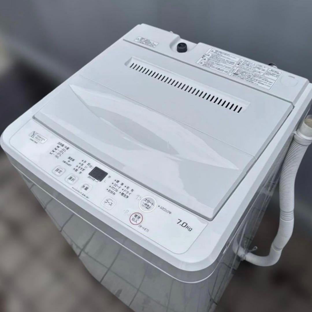 美品 YAMADA SELECT 2022年製 洗濯機 7kg ステンレス槽