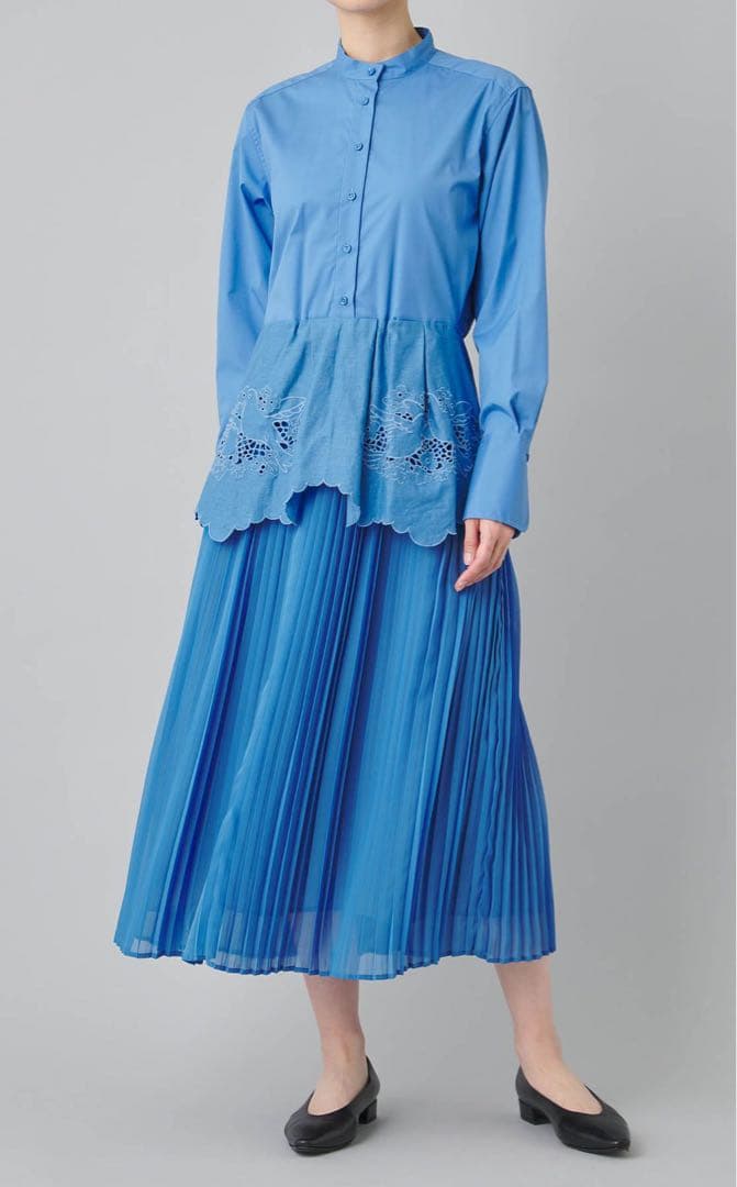 MUVEIL トリレースシャツワンピース